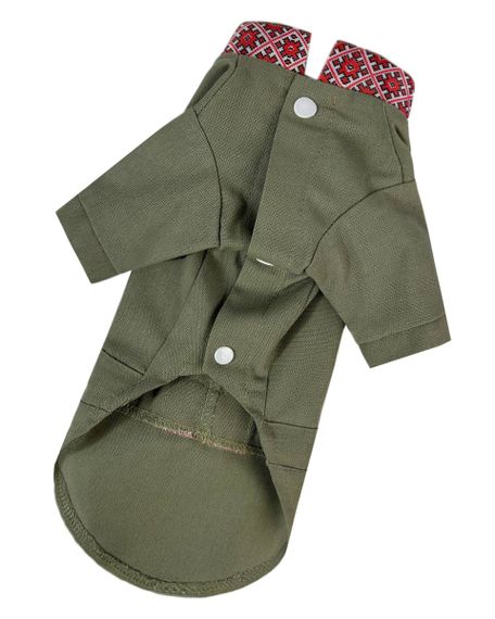 Вишиванка з китицями хакі RUB-50 | Зображення 1