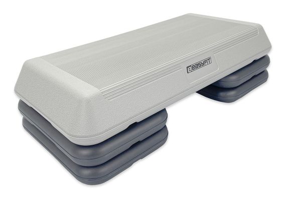 Степ платформа для аеробіки та фітнесу EasyFit EF-0542 3 рівня Сіра (EF-0542)
