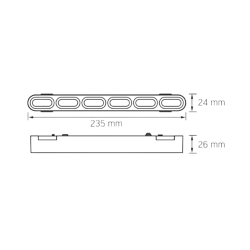 LED Світильник магнітний трековий 11W 4000К 48V чорний VL-TRMS-LD16B Videx | Зображення 1