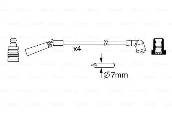Комплект дротів запалювання PROTON SALOON, MITSUBISHI LANCER, BOSCH (0986357093) | Зображення 4