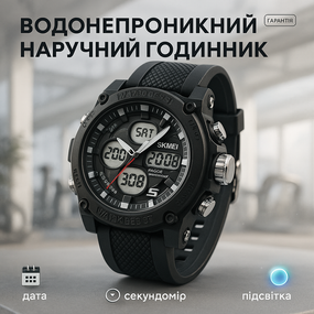 Стильные спортивные часы для активного отдыха SKMEI, Часы рыбака охотника Военные с подсветкой QN-30