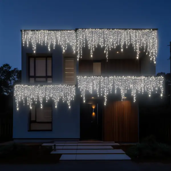 Уличная гирлянда Бахрома 20 м 335 LED белый провод Белый 20MWW | Зображення 1