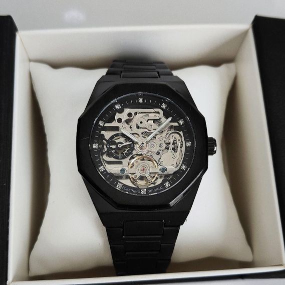 Механічний класичний чоловічий годинник Forsining 8202 Black | Зображення 2
