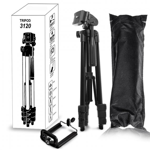 Штатив металевий універсальний для телефону та фотоапарата Tripod 3120 портативний трипод 0,35-1.02м | Зображення 1