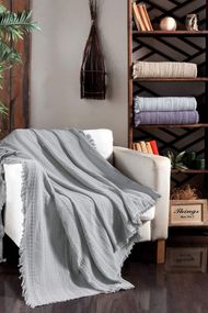 Вафельне простирадло-покривало First Choice Sole 220×240 см. Gri