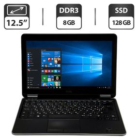 Нетбук Dell Latitude E7240 / 12.5" (1366x768) TN / Intel Core i5-4200U (2 (4) ядра по 1.6 - 2.6 GHz) / 8 GB DDR3 / 128 GB SSD / Intel HD Graphics 4400 / WebCam / Windows 10 Pro б/в