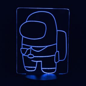 Акриловий світильник-нічник Among Us синій tty-n000223