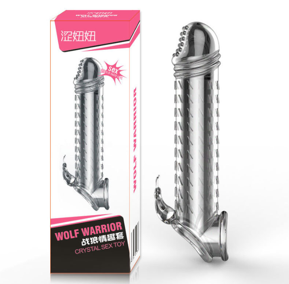 Багаторазова насадка на пеніс «Wolf Warrior» Sex Aura | Зображення 1