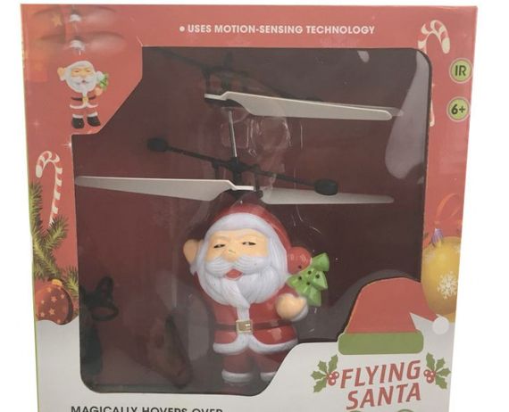 Летающая игрушка Flying Santa летающий Дед Мороз Cанта Клаус | Зображення 2