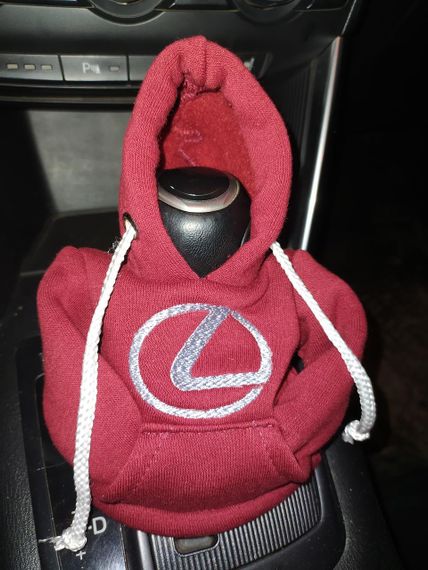 Чехол кофта Худи аксессуар на КПП Car Hoodie Лексус LEXUS бордовый подарок автомобилисту 10070