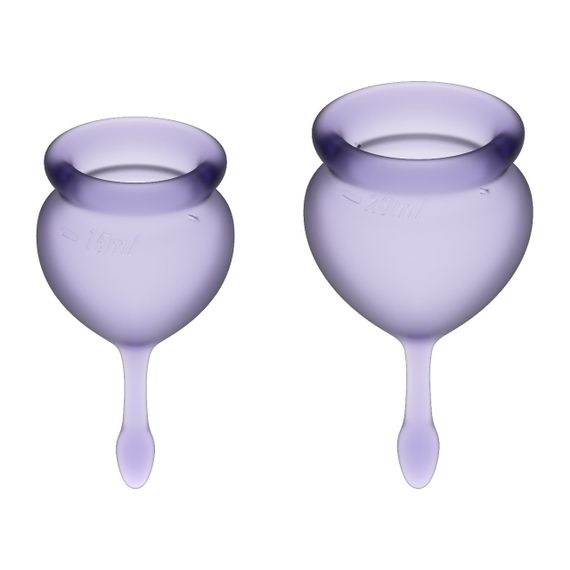 Набор многоразовых менструальных чаш Satisfyer Feel good медицинский силикон, 15 мл и 20 мл Sex Aura