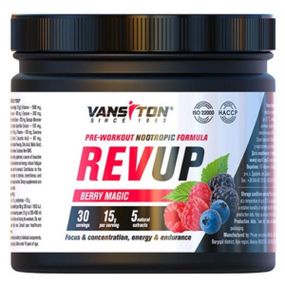 Комплекс до тренування Vansiton Revup 450 g /30 servings/ Berry Magic