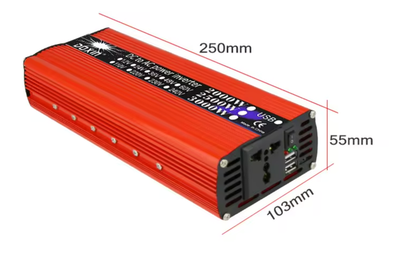 Портативный автомобильный инвертор преобразователь 12V-220V для котла, холодильника, насоса, кондиционера XPRO STRUM12 AR 3000W (64596_848) | Зображення 2