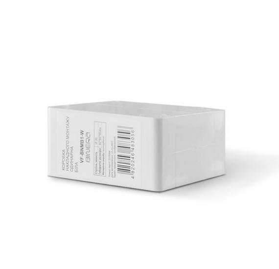 Коробка накладного монтажу одинарна біла Videx BINERA VF-BNMB1-W | Зображення 1