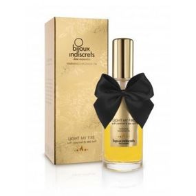 Зігріваюча масажна олія Bijoux LIGHT MY FIRE карамель та морська сіль Sex Aura