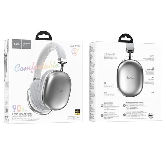 Накладні бездротові навушники Hoco W35 Max Joy Silver | Зображення 4