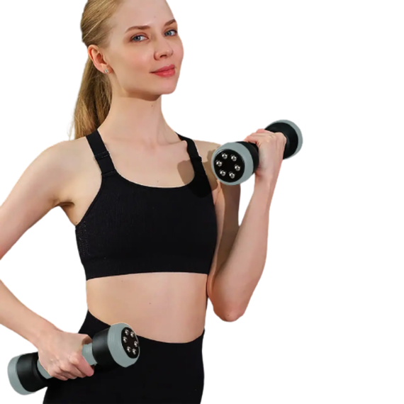 Массажные гантели с изменяемым весом для фитнеса Swan Fit Massage Dumbbells серые (17494-31_994) | Зображення 7