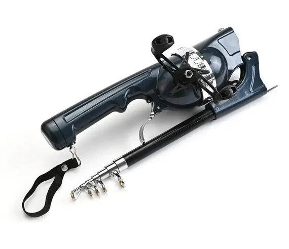 Удочка спінінг складна телескопічна міні спінінг 133 см 420 г fishing rod 5979 | Зображення 2