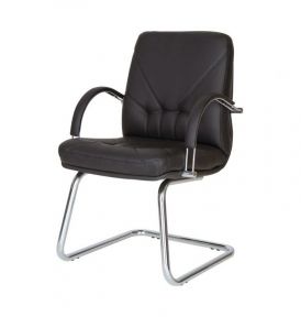 Кресло конференционное Новый Стиль Manager steel CF LB chrome Черный