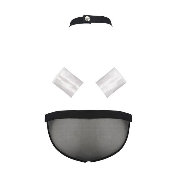 Комплект еротичної чоловічої білизни Passion 036 ALFRED XXL/XXXL Black, труси, комірець, манжети | Зображення 5