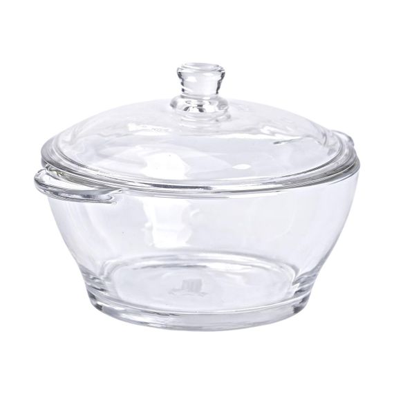 Супниця з кришкою Ø 15.5 см каструля бульйонниця скляна 1 л HP-YH-15 | Зображення 1