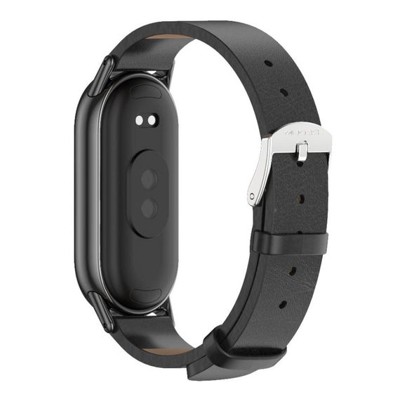 Шкіряний ремінець Mijobs для фітнес браслета Xiaomi Mi Smart Band 8 - Black | Зображення 2