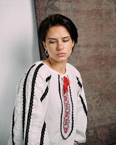 Женская вышиванка из штапеля вышитая сорочка с длинным рукавом этническая одежда для женщин вышиванка красно