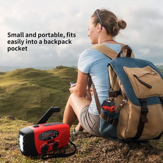 SurvivalWave Pro NOAA 5000 — Багатофункціональне Аварійне Радіо AM/FM/NOAA з Power Bank, Ліхтарем і Ручною Динамо-Зарядкою | Зображення 9