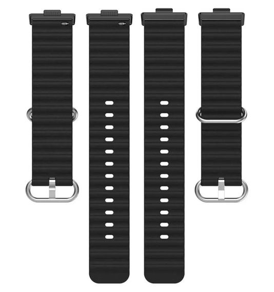 Силіконовий ремінець Primolux Ocean для смарт-годинника Huawei Watch Fit 3 / Fit 4 / 4 Pro - Black | Зображення 4