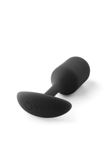 Анальна пробка із зміщеним центром ваги B-Vibe Snug Plug 2, силіконова, чорна sexstyle | Зображення 3