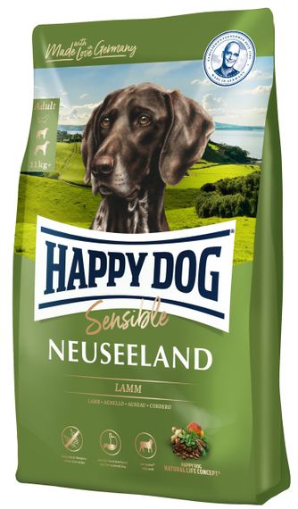 Сухий корм для собак з ягнятком Happy Dog Sensible Neuseeland, 4 кг