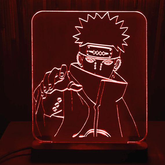 Акриловий світильник-нічник Пейн Нагато червоний tty-n000083