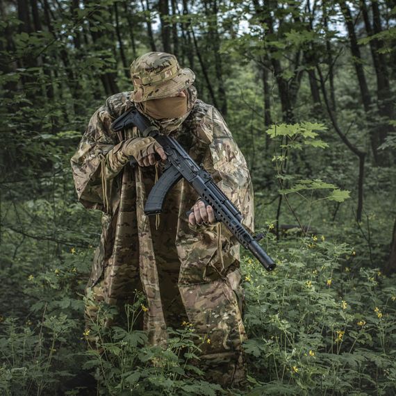 Маскувальний плащ мультикам, Дождевик нато, Дощовик мультикам армійський Дощовик EX-45