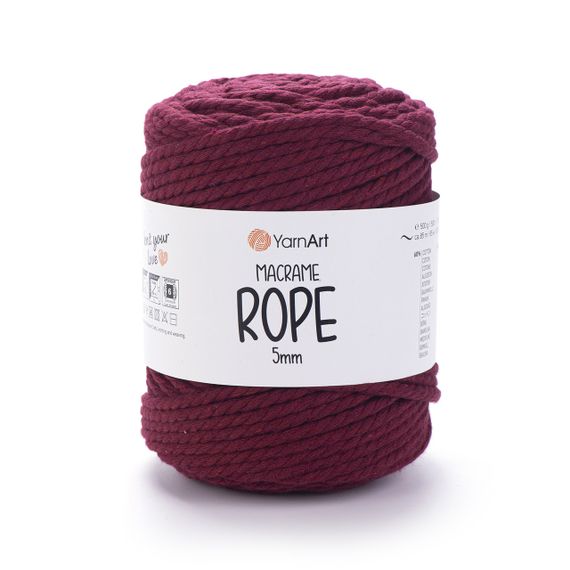 Пряжа YarnArt Macrame Rope 5 мм 781 бавовняний шнур для макраме, панно та кашпо