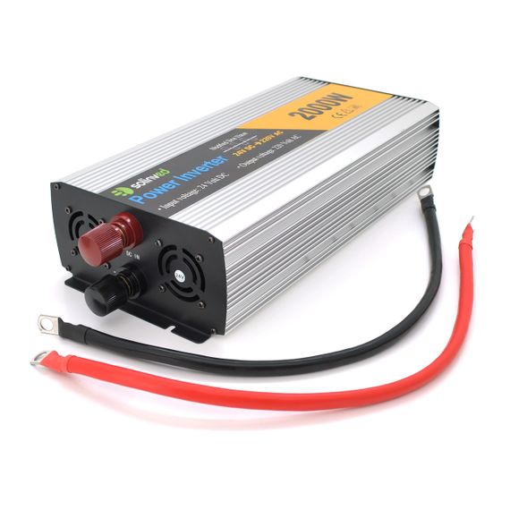 Інвертор напруги Solinved Sol-Yb24-2000M, 24V/220V, 2000W з апроксимованою синусоїдою, 2Shuko, USB, клемні дроти, Q5 | Зображення 1