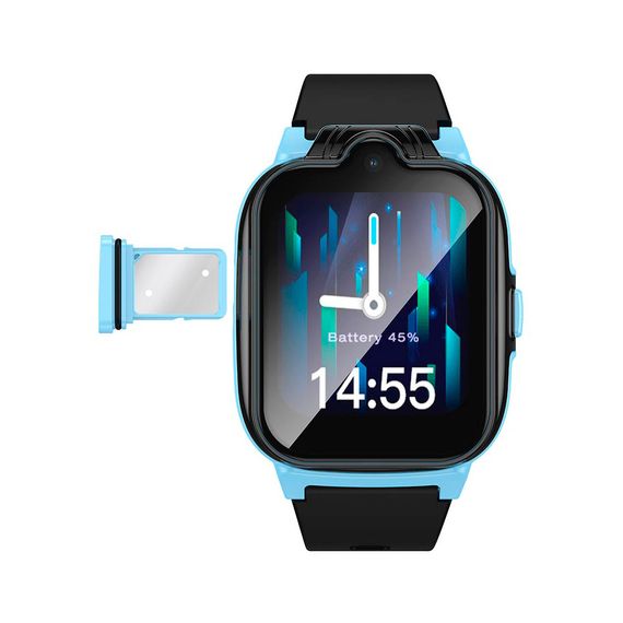 Дитячий смарт годинник Hoco Y104, 4G, GPS, Wi-Fi, HD камера, 1.69" HD-дисплей, дзвінки, відеодзвінки, голосові повідомлення, Blue, | Зображення 1