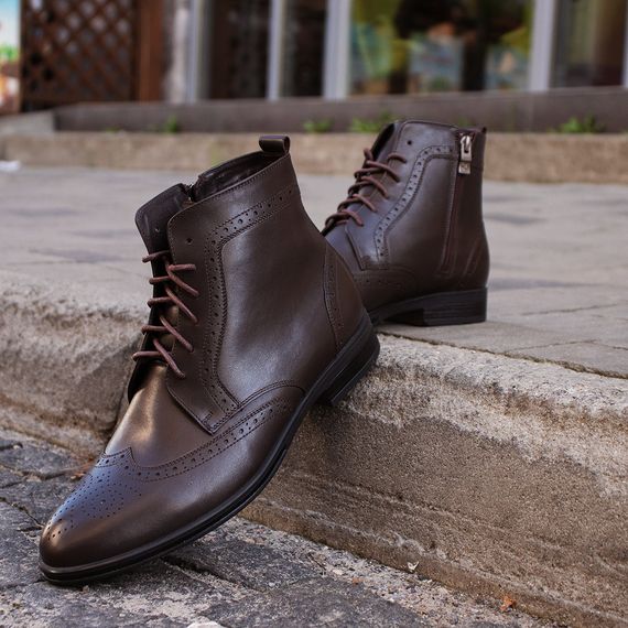 Кориневі зимові броги для чоловіків - 41 43 45 розмір стильні черевики | Зображення 3