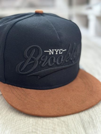 Кепка снепбек (Snapback)  Brooklyn  NYС Чорний з коричневим 56-61р (9032) | Зображення 4