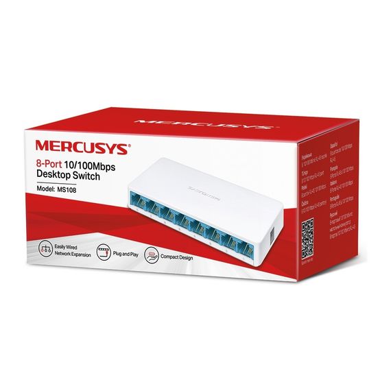 Комутатор мережевий Mercusys MS108 | Зображення 1