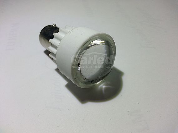 Світлодіодна Автолампа 1156 (P21W) -S25-BA15s3PCS 3W White (180-200Lm) ceramic lamp (з лінзою 90 °) | Зображення 1