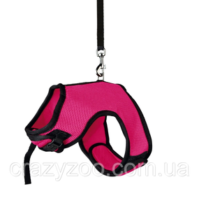 Шлейка жилет Trixie XL "Soft" з повідцем для кролика 61513