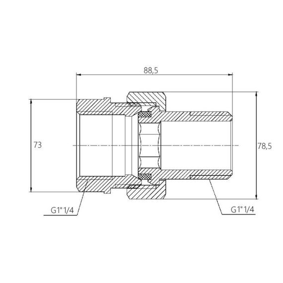 Згін "Американка" Thermo Alliance Forte 1 1/4 прямий SF190W32 | Зображення 1