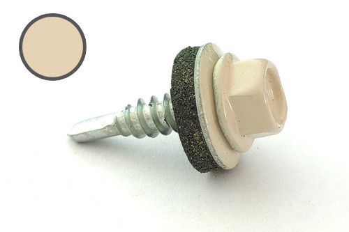 Саморіз покрівельний 4,8*19 DIN 7504K RAL 1015 для металу (ящ. 2400 шт.) (колір — слонова кістка світлий) APRO 9R648191015-C1