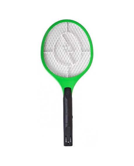 Электрическая мухобойка Rechargeable Mosquito-hitting Swatter трехслойная аккумуляторная Черно-зеленый