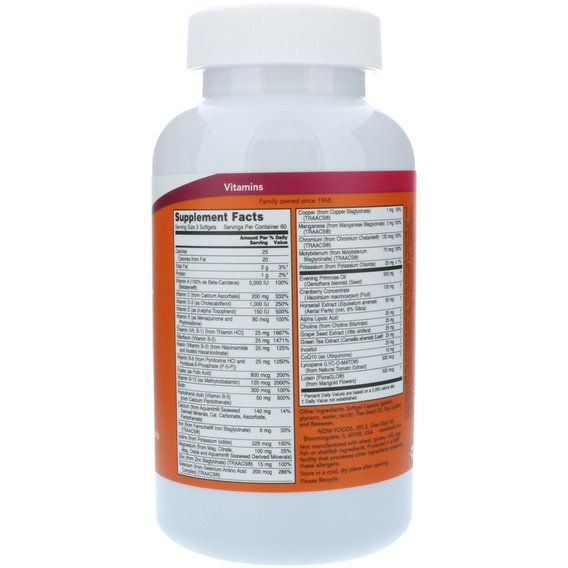 Витаминно-минеральный комплекс NOW Foods Eve Superior Women's Multi 180 Softgels | Зображення 1