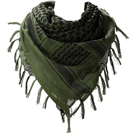 Хустка шарф арафатка, шемаг, куфія 110см - Black/Green