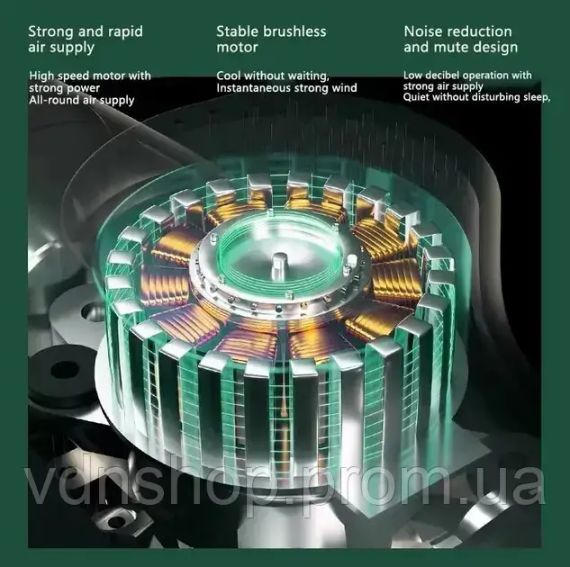 Портативний міні вентилятор для дому Telescopic Folding Fan Складаний настільний вентилятор із USB зарядкою | Зображення 5
