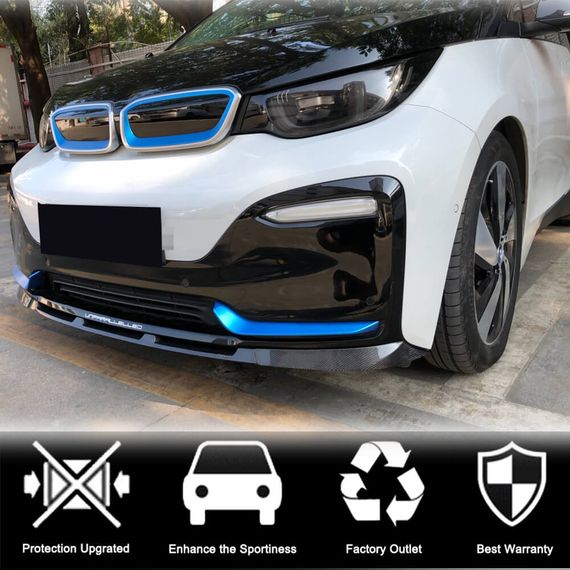 Накладка на передній бампер Lip (Карбон) для BMW I3 2013-2022 рр | Зображення 2