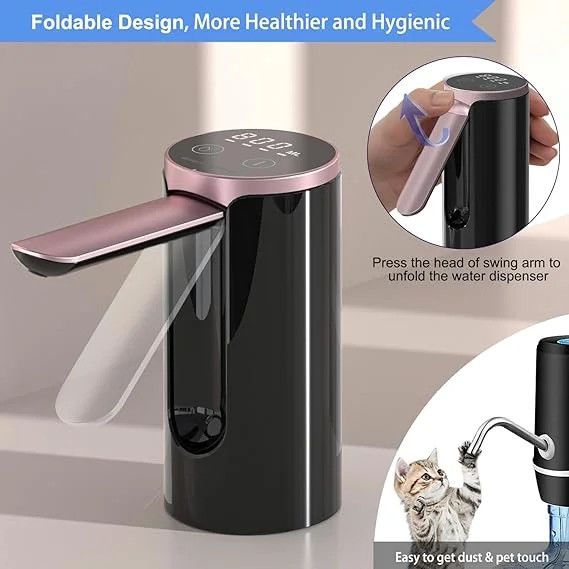 Автоматична помпа для води LY-1081 з USB-зарядкою • Електричний диспенсер Water Dispenser для бутля, дому, офісу та дачі | Зображення 2
