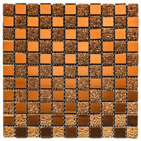Мозаика из декоративного стекла 298х298х4,5мм Оранж SW-00002360